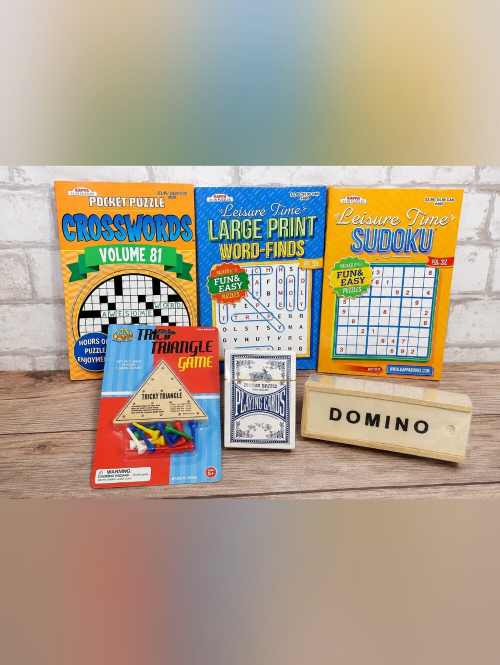 New Puzzle & Game Bundle Crossword Sudoku Word Search Dominoes Cards
